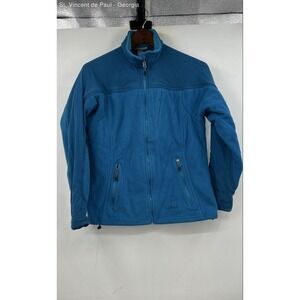 L.L.‎ Bean Full Zip Fleece Jacket Men's Small Blue Outdoors Casual